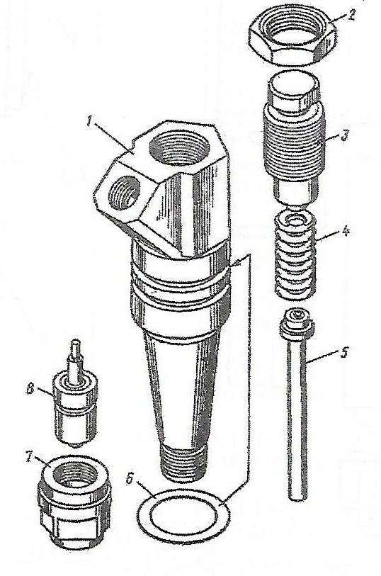 Деталировка форсунки Н101